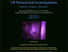 Tablet Screenshot of crparanormal.com